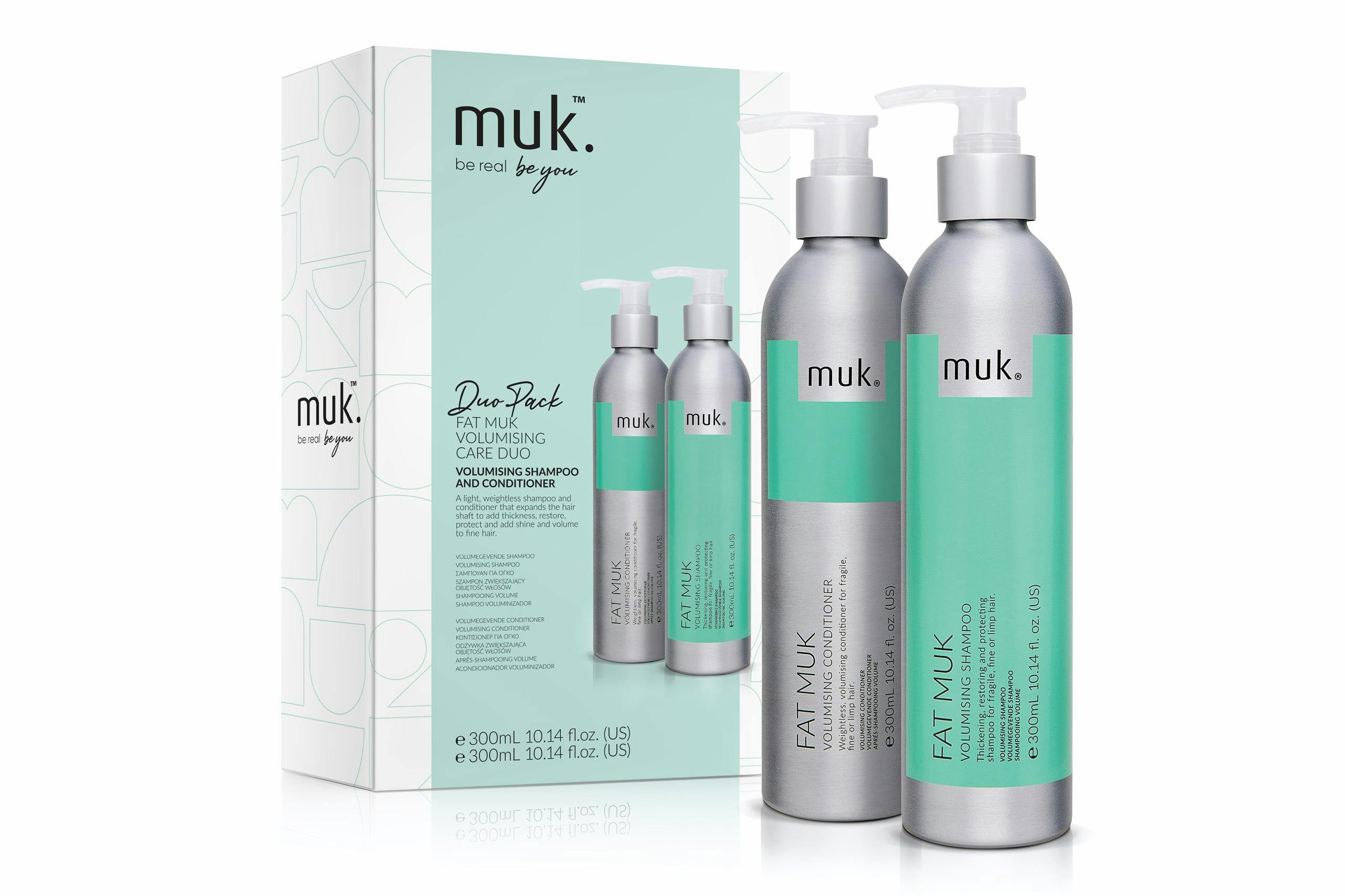 Muk Fat Muk Volumising Shampoo and Conditioner 300ml Duo Pack