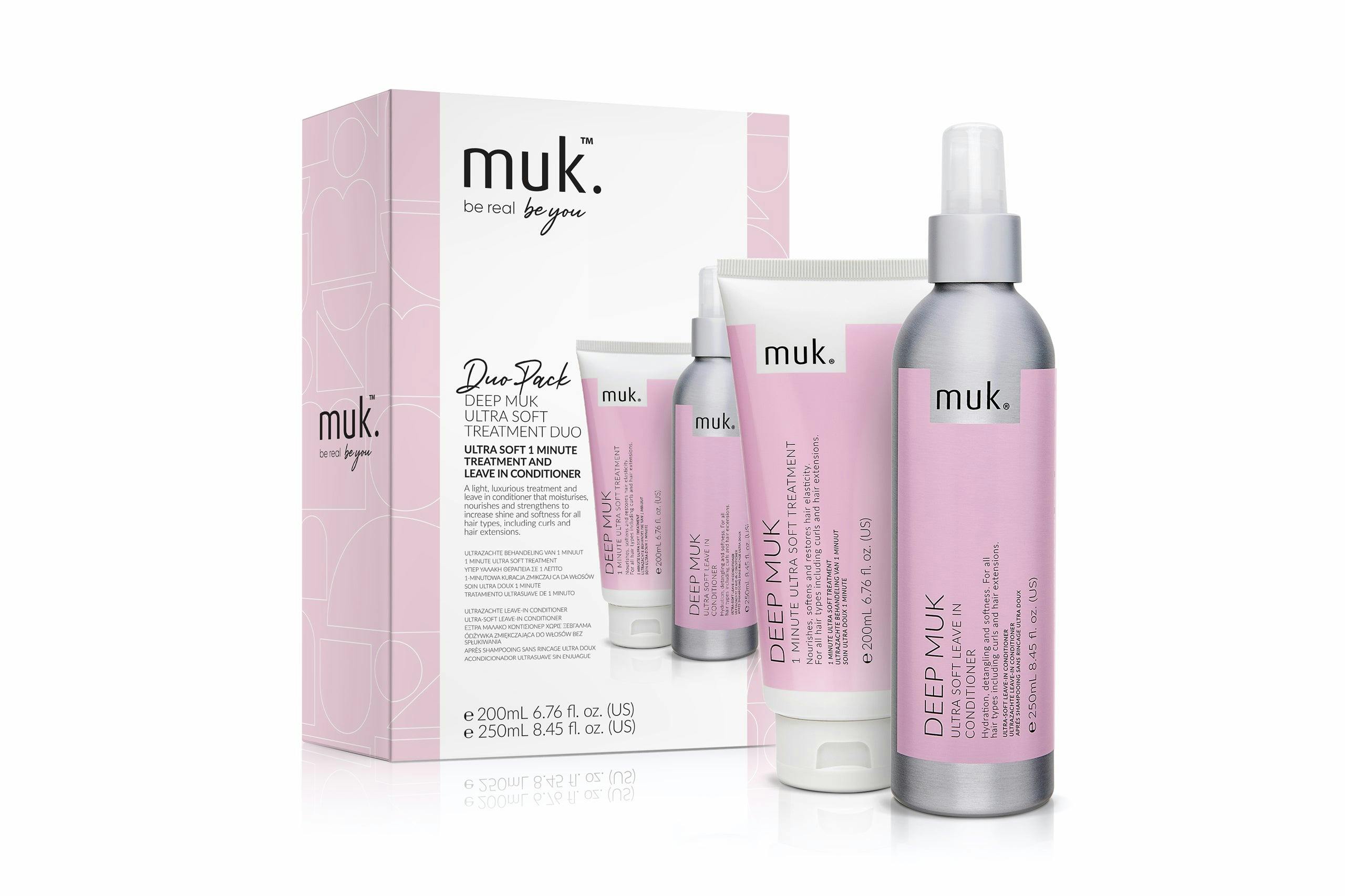 Muk Deep Muk Ultra Soft Leave-in Conditioner and 1 Minute Treatment Duo Pack