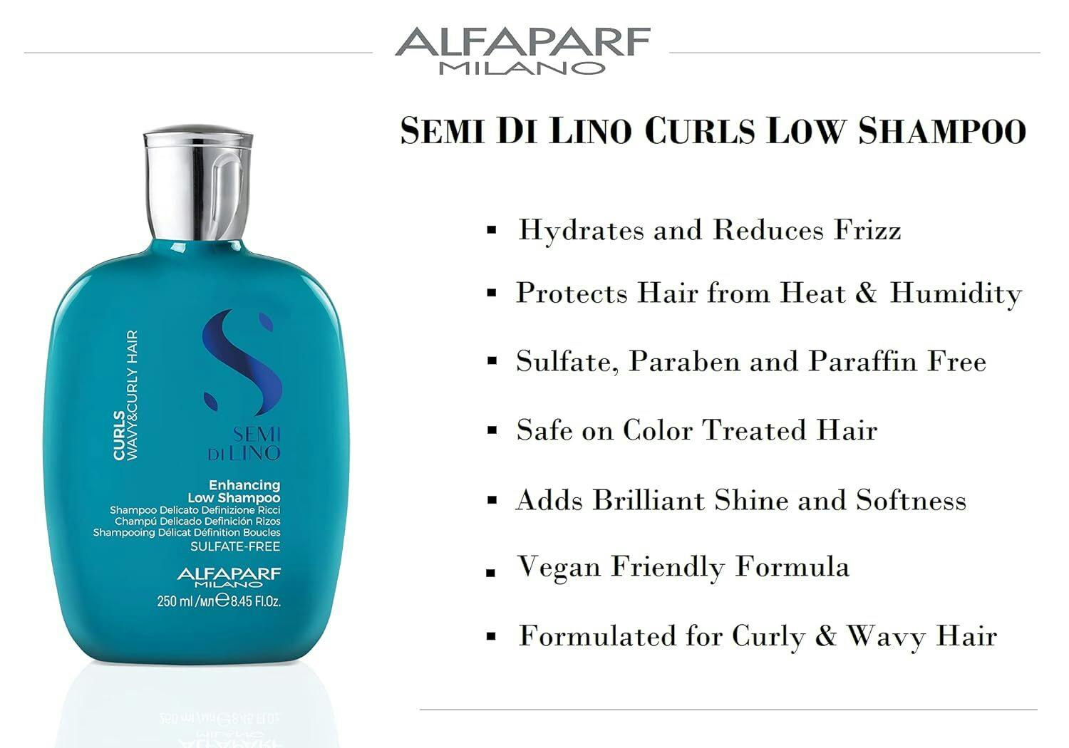 Alfaparf Milano Semi Di Lino Curls Enhancing Low Shampoo 250ml