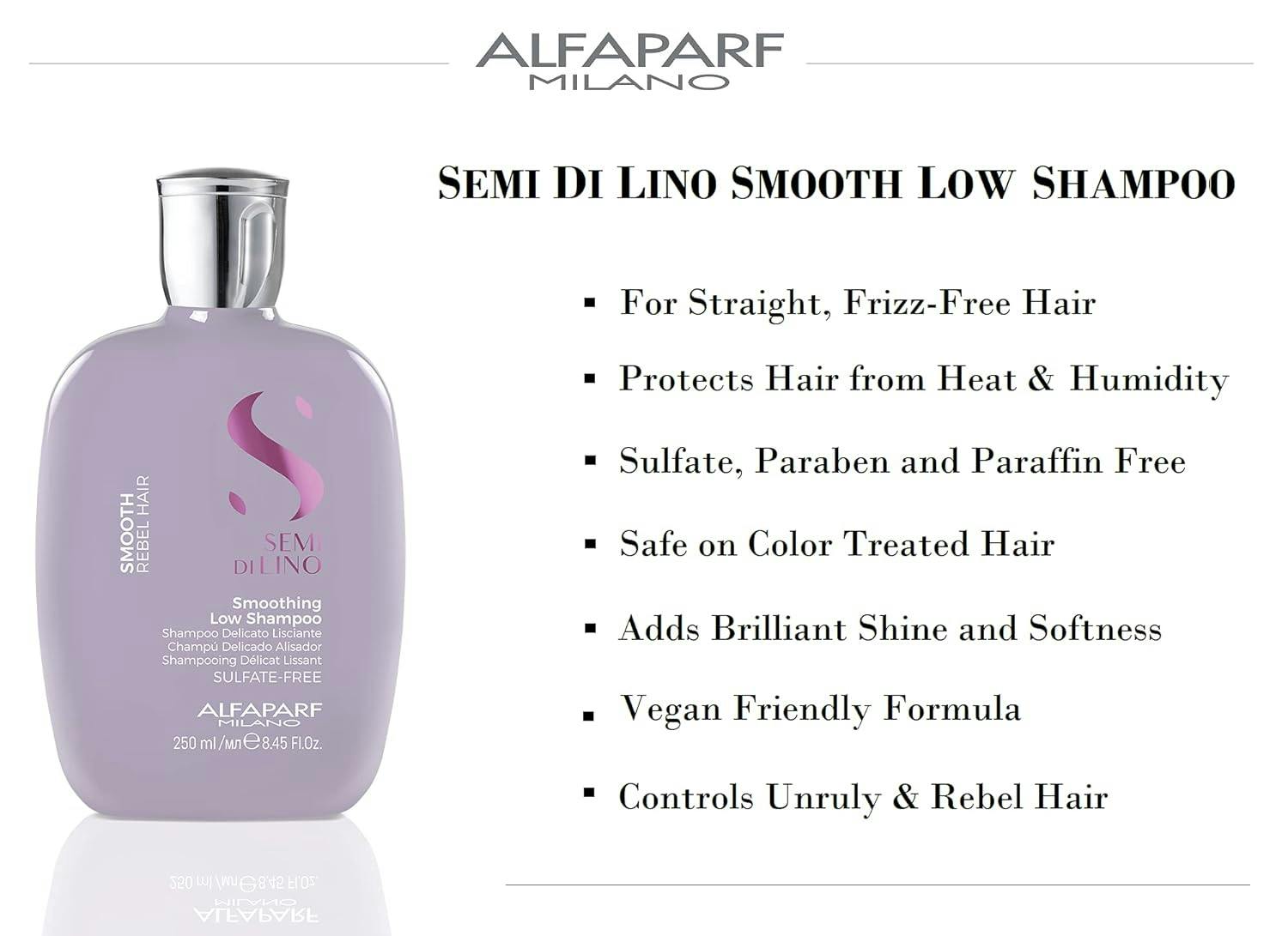 Alfaparf Milano Semi di Lino Smooth Smoothing Low Shampoo 250ml