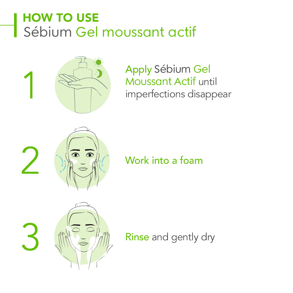 Bioderma Sebium Gel Moussant Actif Anti-Blemish Gel Cleanser for Acne-Prone Skin 200ml