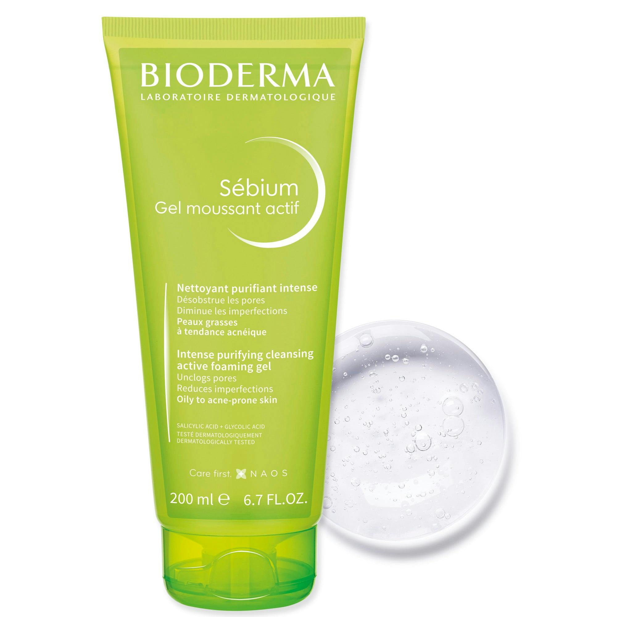 Bioderma Sebium Gel Moussant Actif Anti-Blemish Gel Cleanser for Acne-Prone Skin 200ml