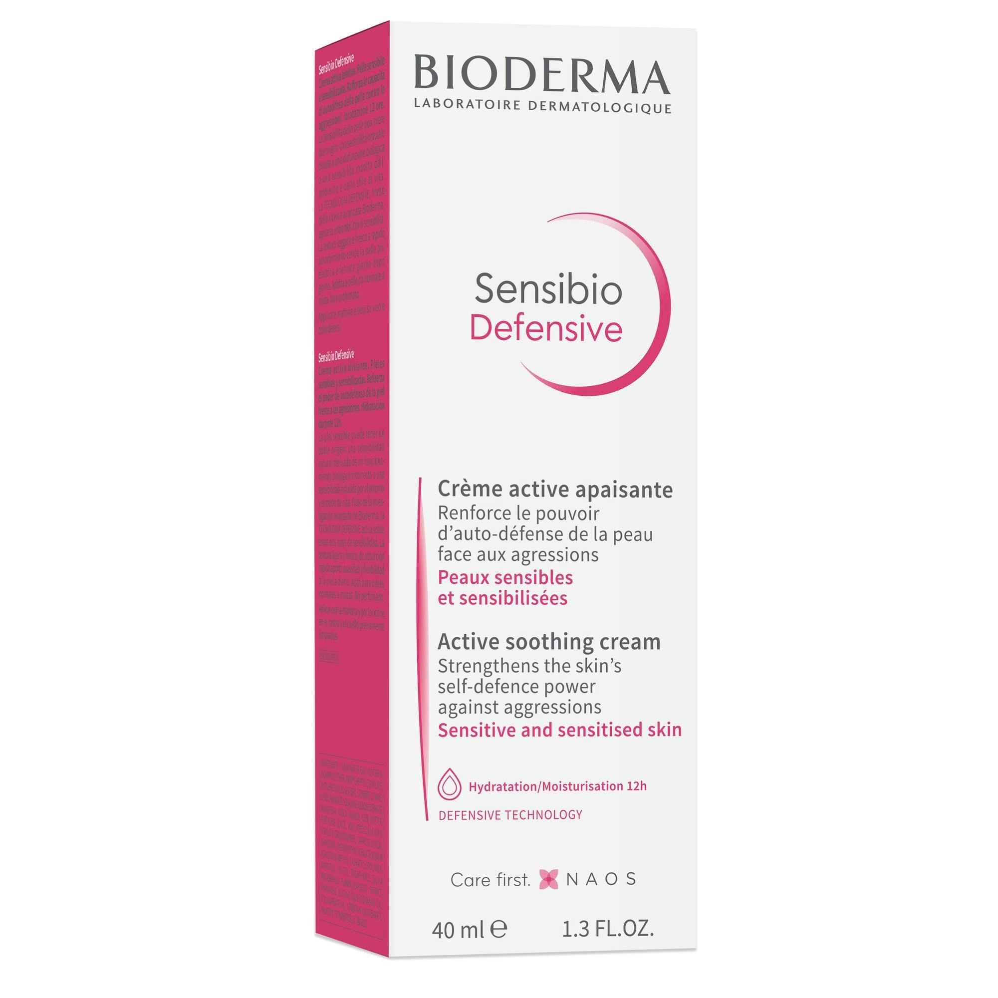 Bioderma Sensibio Defensive Soothing Lightweight Moisturiser for Sensitive Skin 40ml