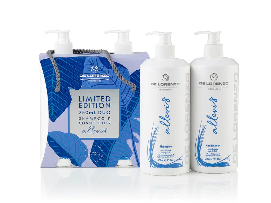 De Lorenzo Instant Allevi8 Shampoo and Conditioner 750ml Duo Pack