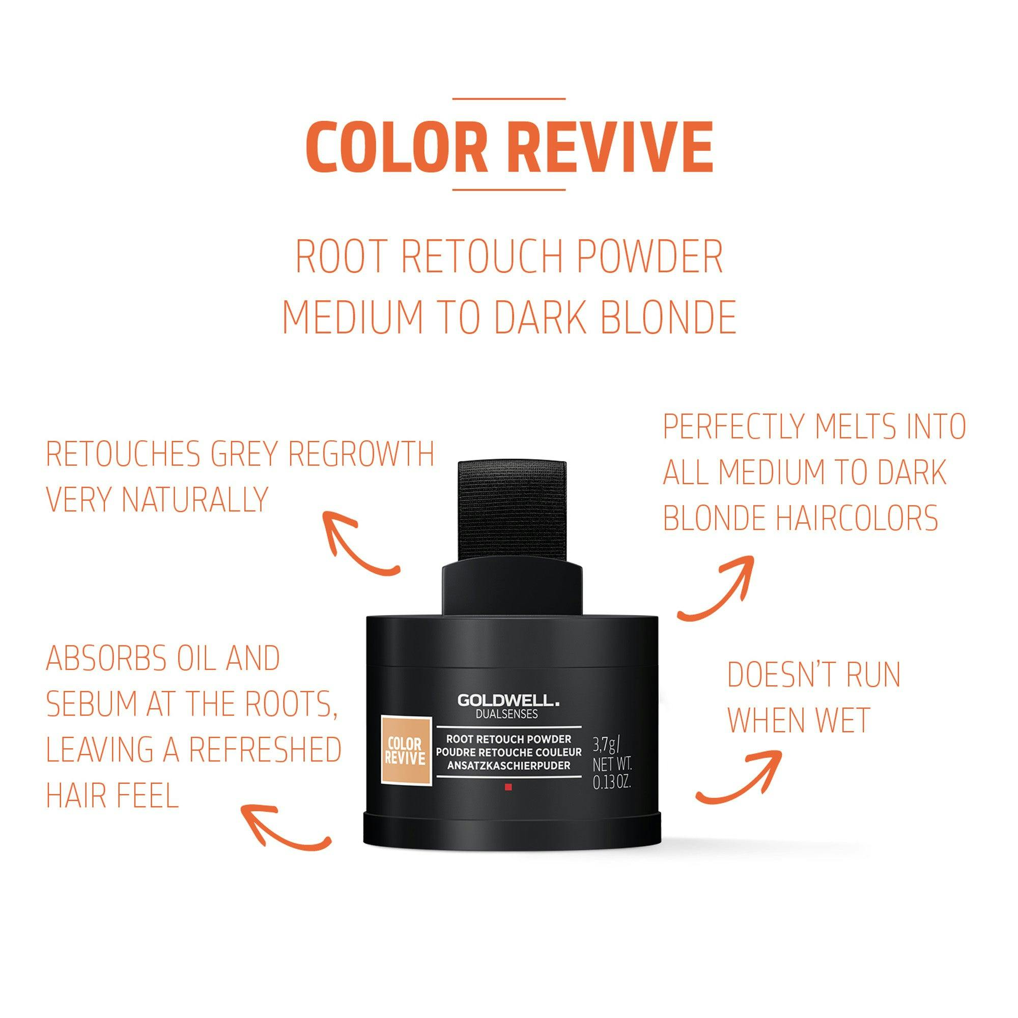 Goldwell Dualsenses Color Revive Root Retouch Powder - Medium to Dark Blonde 3.7g