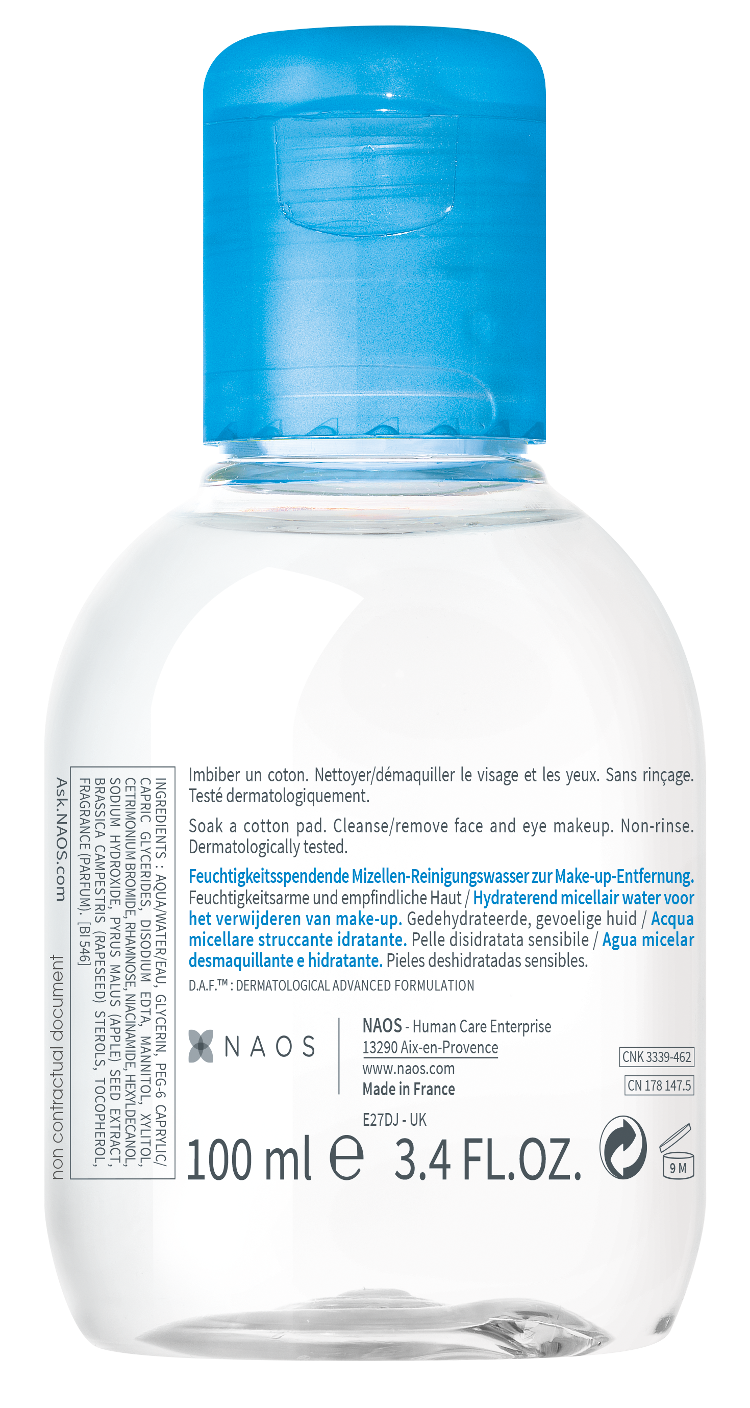 Bioderma Hydrabio H2O Hydrating Micellar Water Cleanser for Dehydrated Skin 100ml