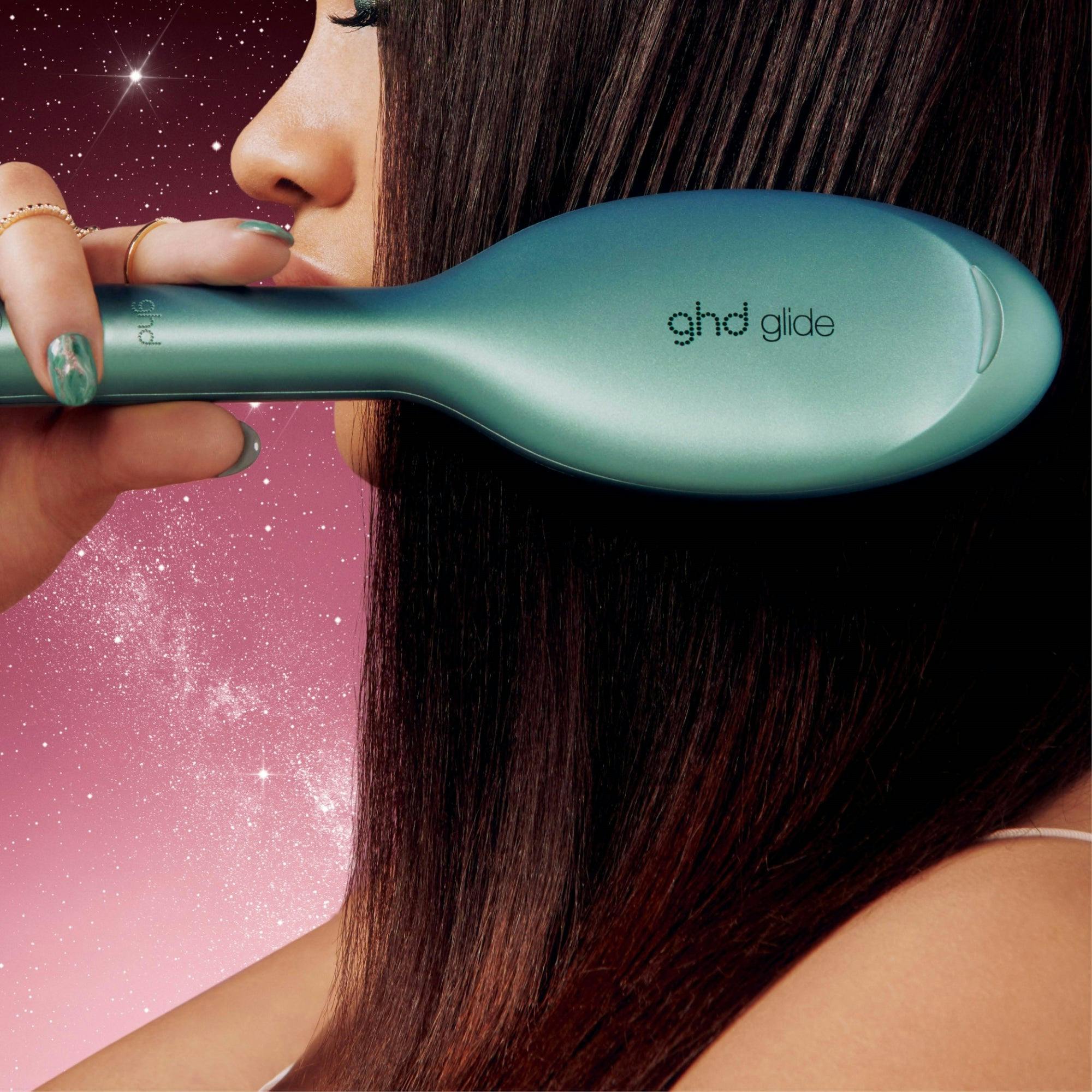 ghd Dreamland Collection Glide Hair Straightener Hot Brush In Jade Green