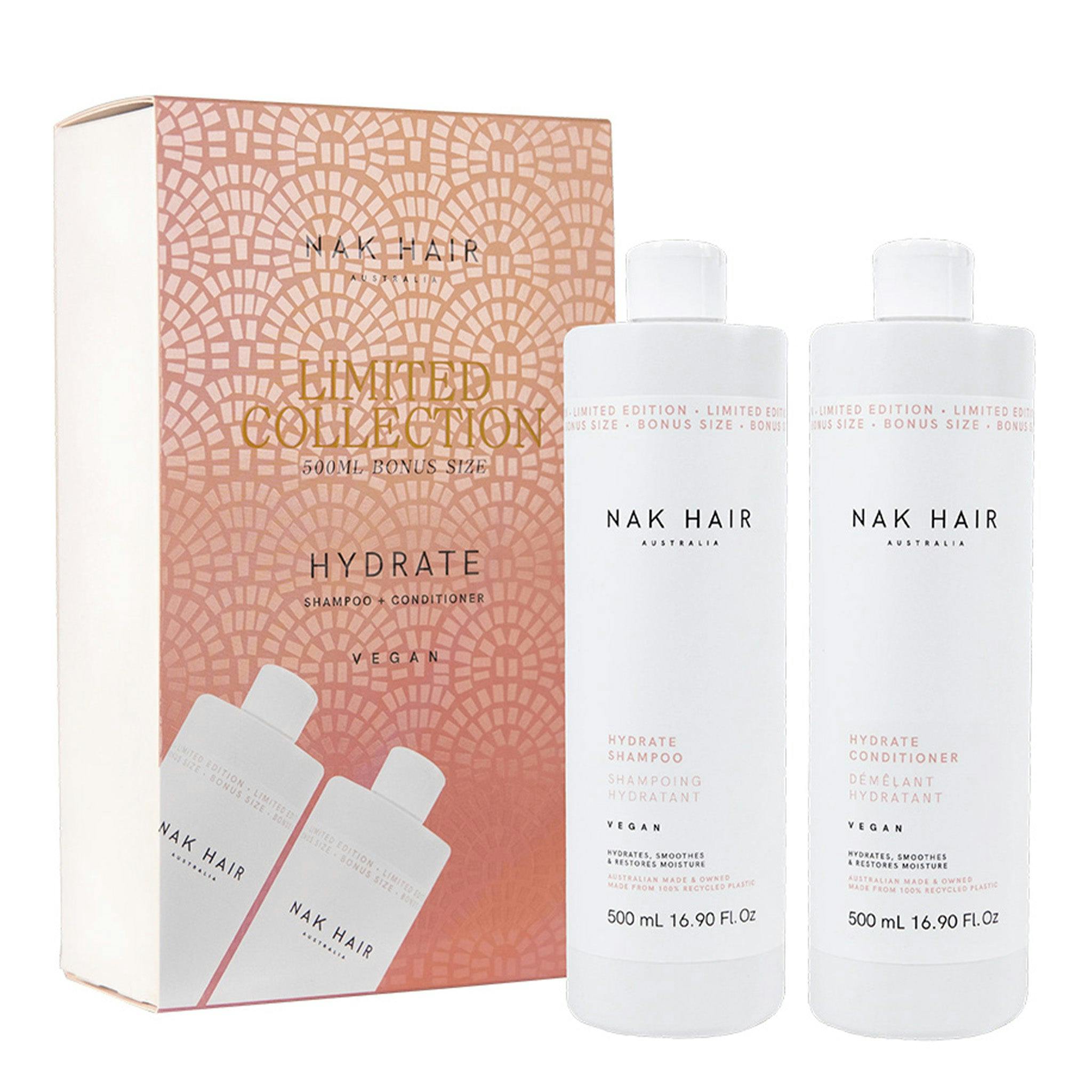 Nak Hydrate Shampoo and Conditioner 500ml Duo Pack