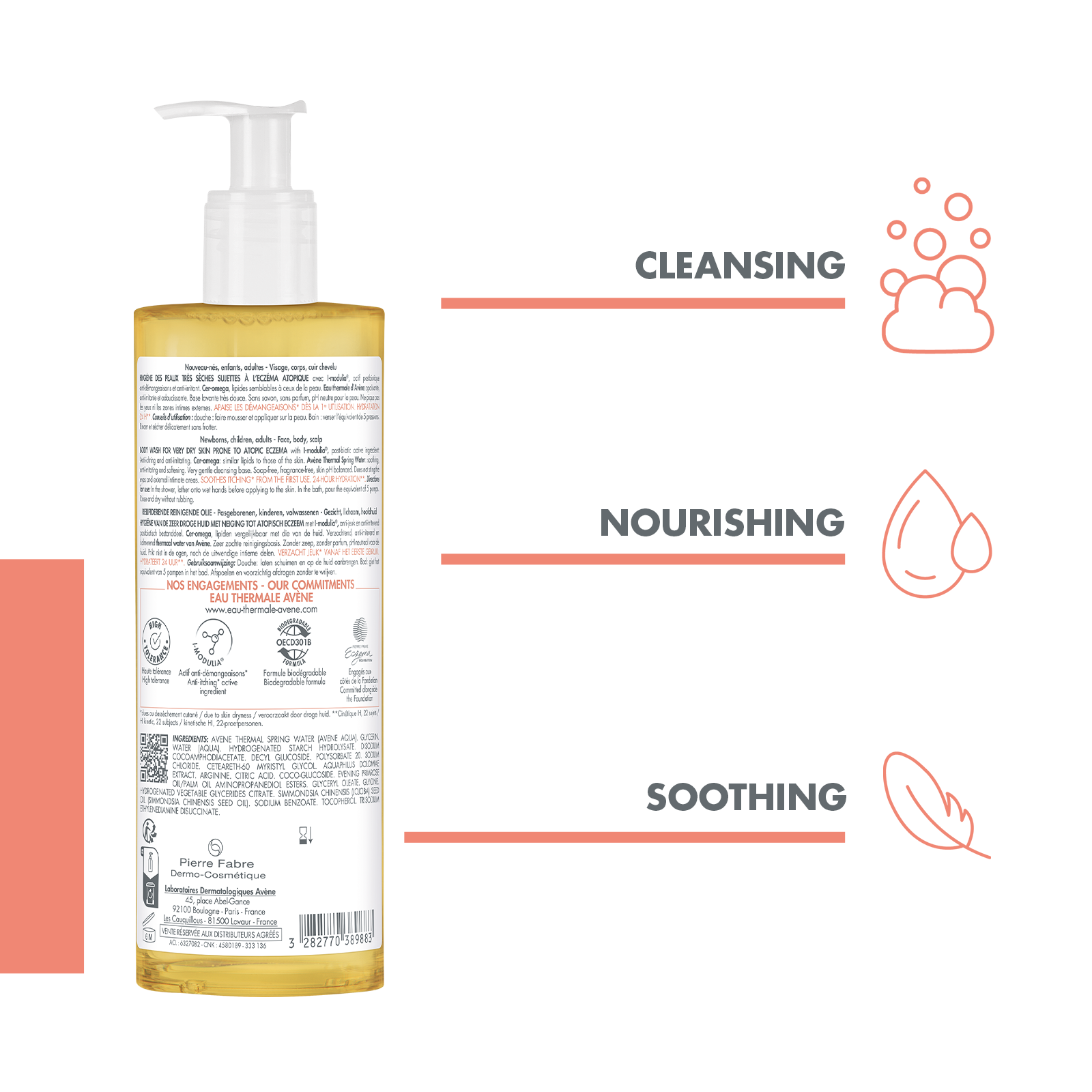 Avène XeraCalm A.D. Cleansing Oil 400ml - Cleanser for Eczema-prone Skin