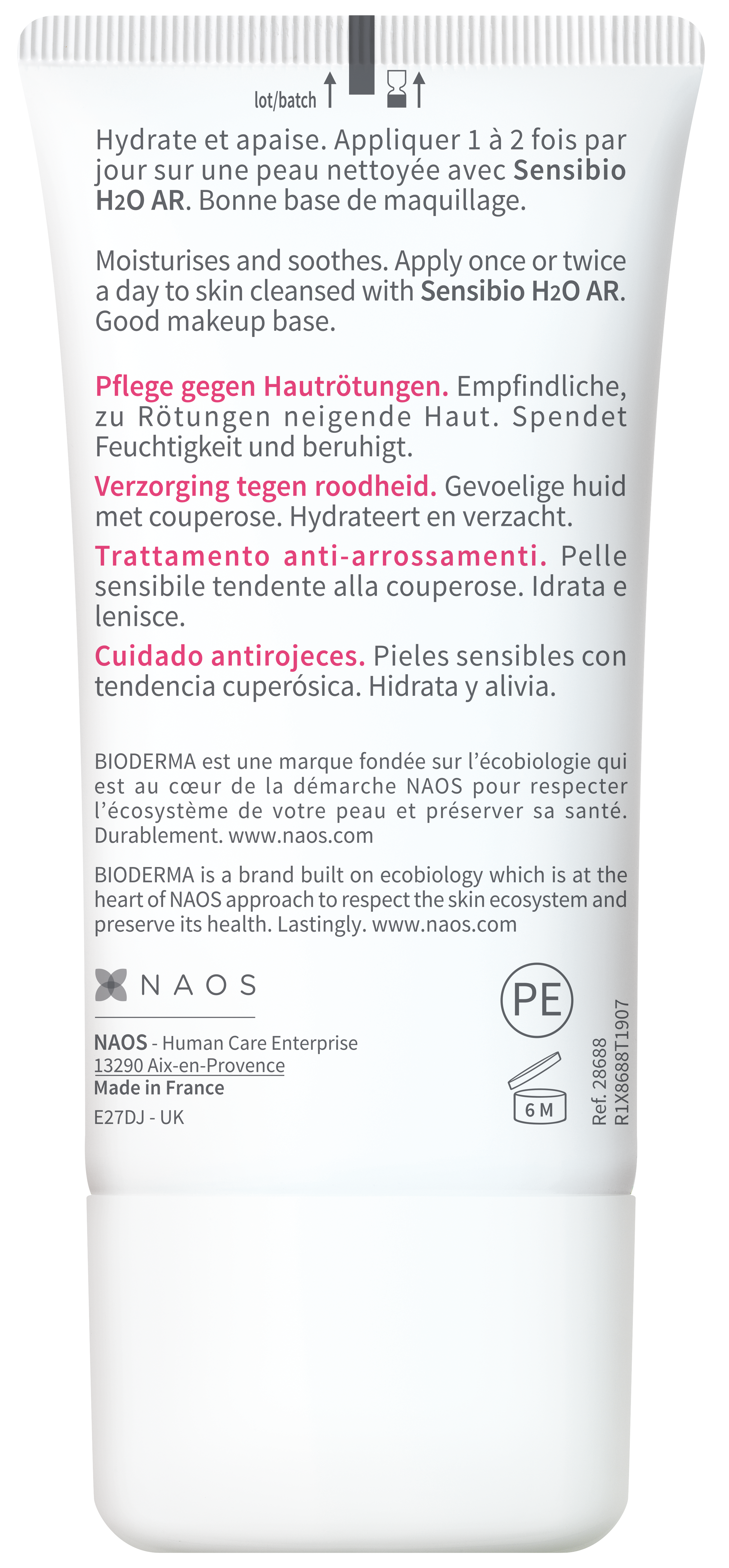 Bioderma Sensibio AR Anti-Redness Soothing Moisturiser for Sensitive Skin 40ml
