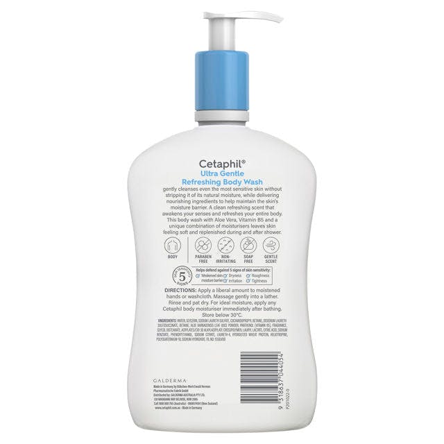 Cetaphil Ultra Gentle Refreshing Body Wash 1000ml