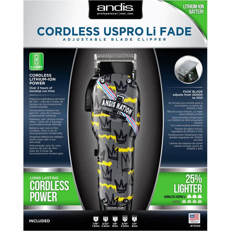Andis US Pro Li Fade Cordless Adjustable Blade Clipper