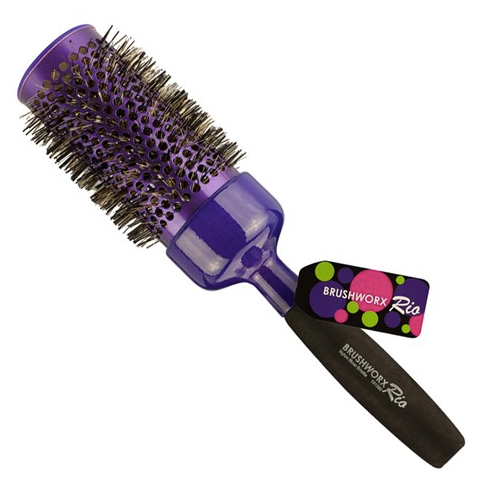 Brushworx Rio Purple Ceramic Hot Tube Hair Brush - Jumbo