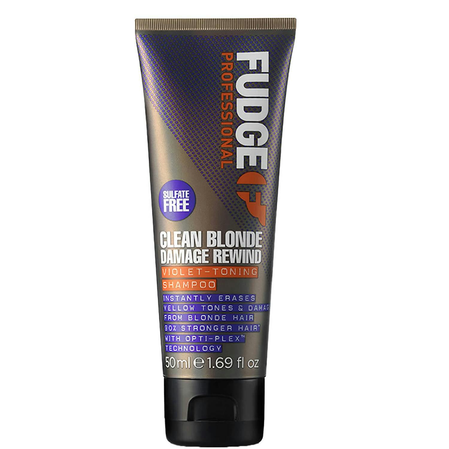 Fudge Clean Blonde Damage Rewind Violet-Toning Shampoo 50ml