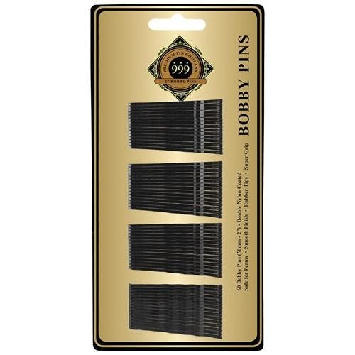 Premium Pin Company 999 2" Bobby Pins Black 60 Pack
