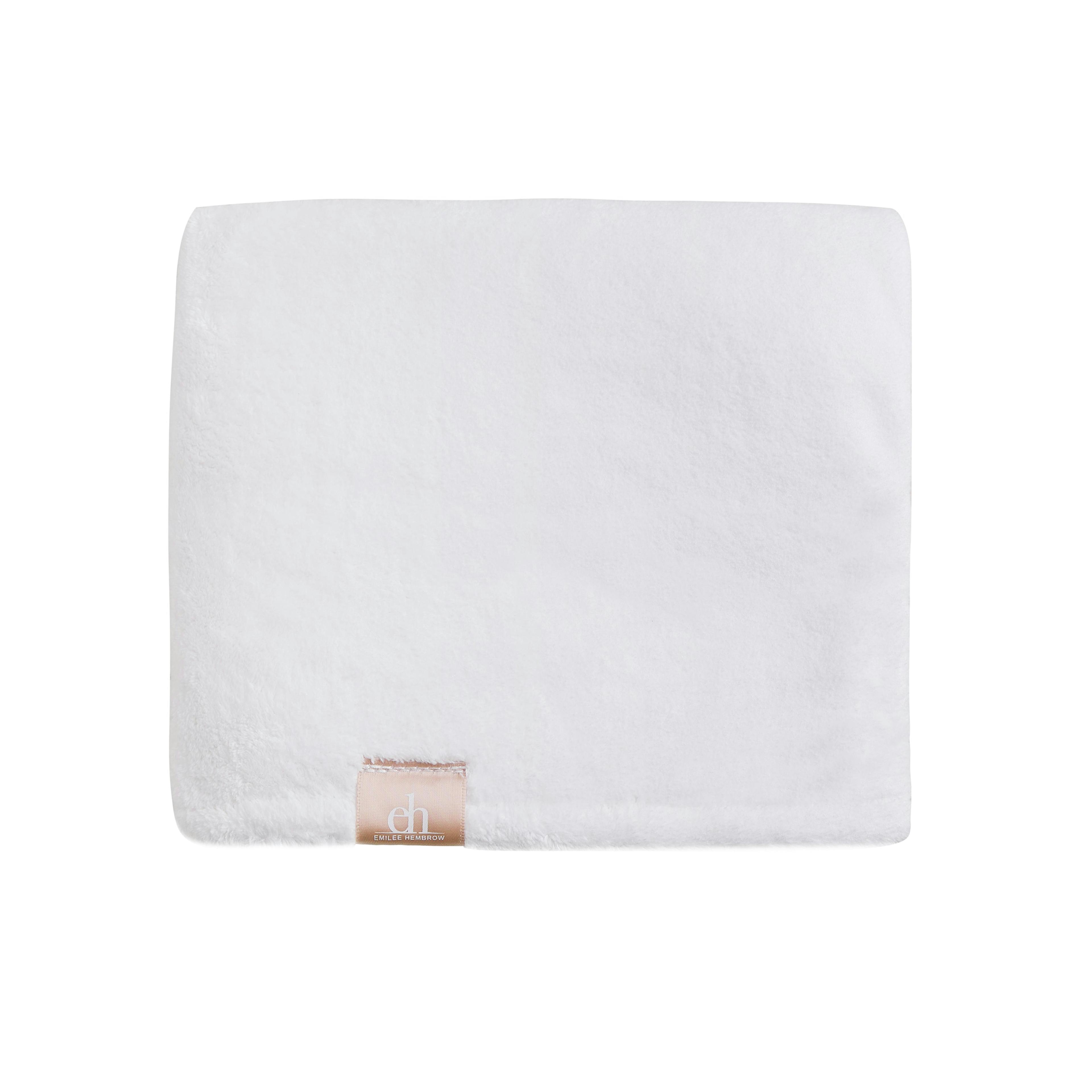 Silk Oil of Morocco x Emilee Hembrow LUXE Microfibre Hair Towel Wrap Argan Infused - White