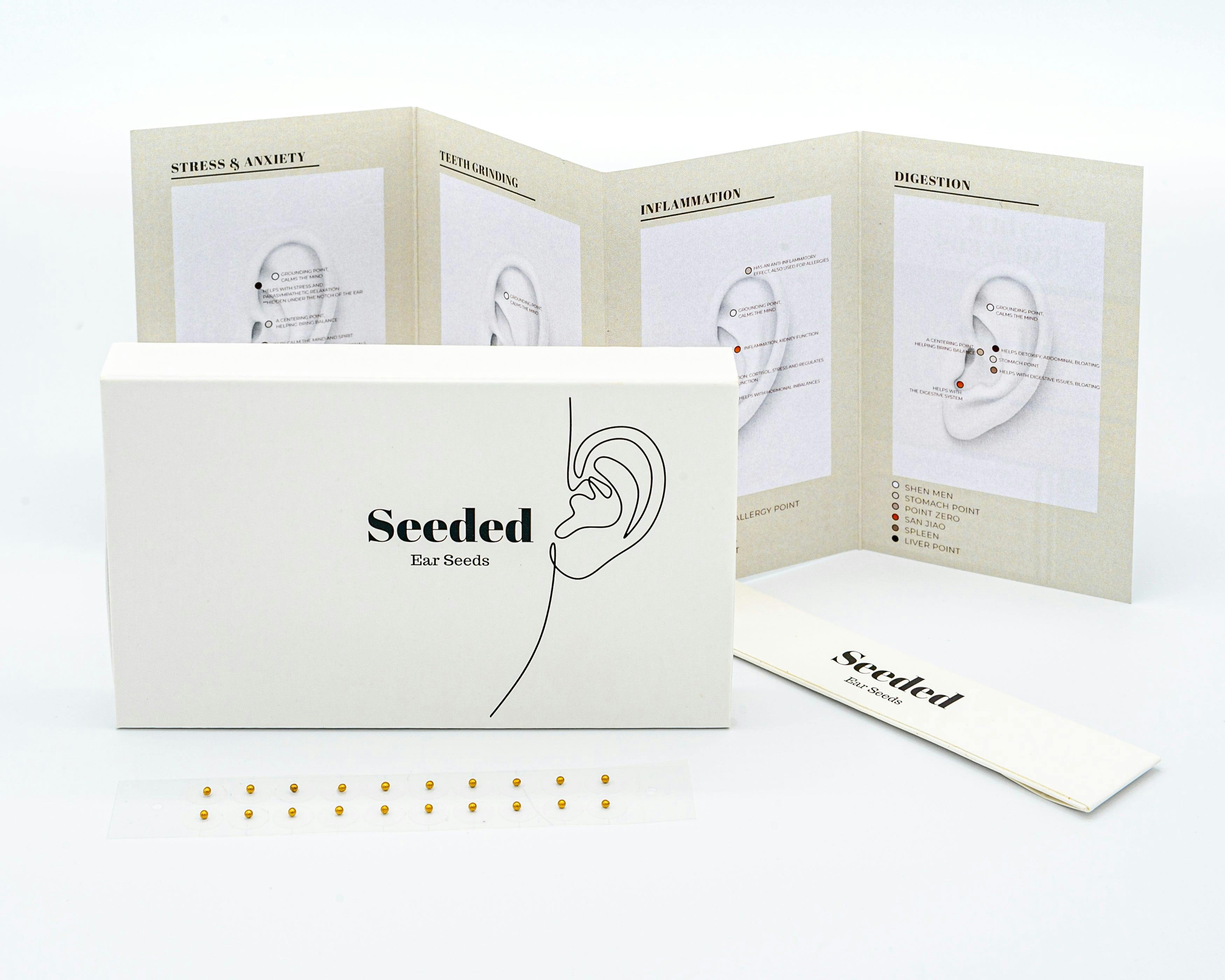 Seeded Ear Seeds 24k Gold-plated Gold Ear Seeds