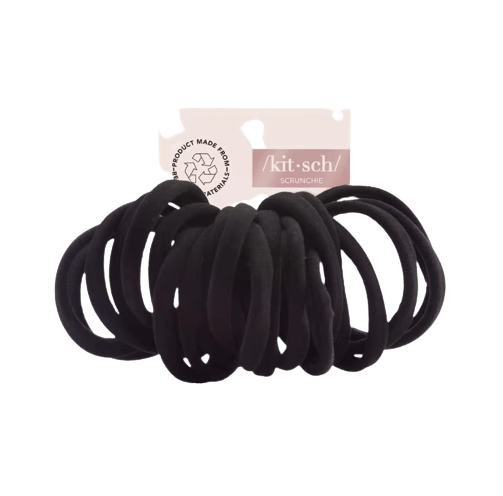 Kitsch Eco-Friendly Nylon Elastics 20pc set - Black