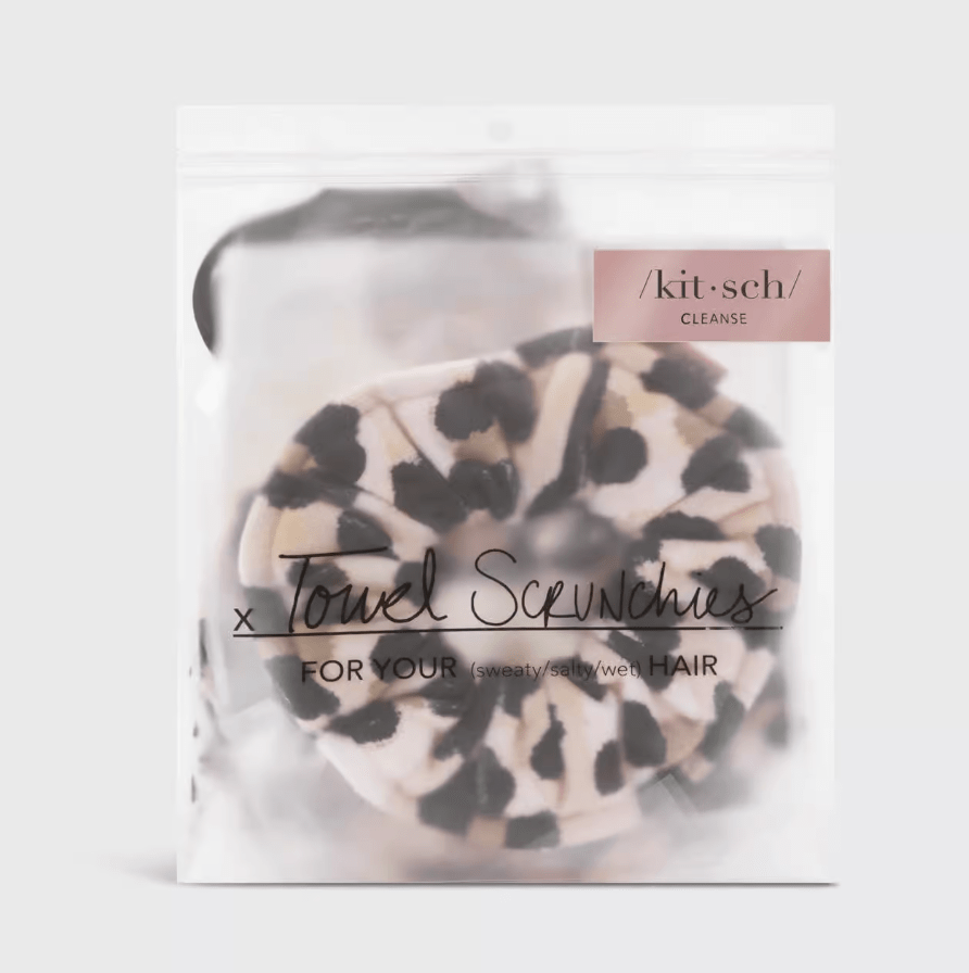 Kitsch Microfiber Towel Scrunchies - Leopard