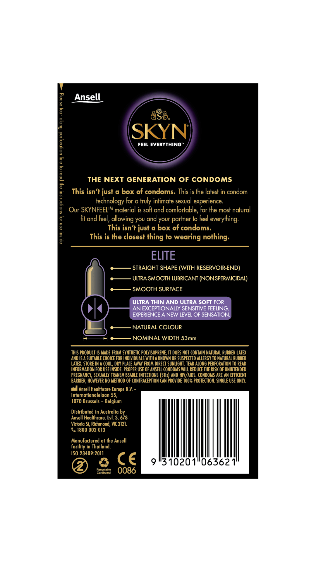 SKYN Elite Condoms - 10 Pack