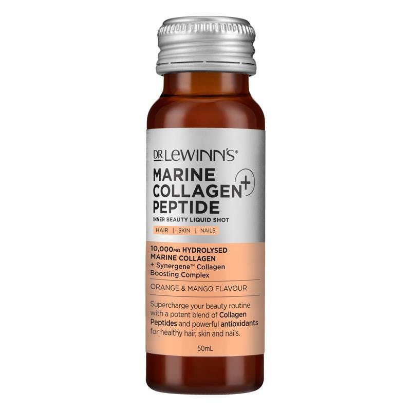 Dr. LeWinn's Marine Collagen Peptide Inner Beauty Liquid Shot Orange & Mango Flavour - 10 x 50ml