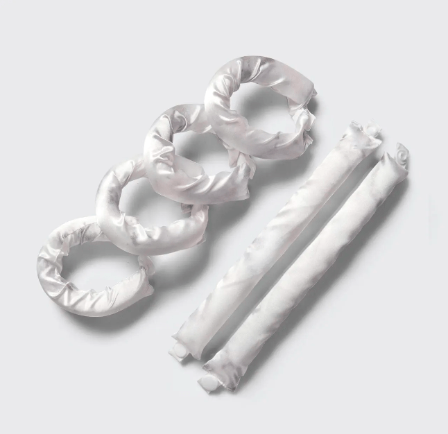 Kitsch Satin Heatless Pillow Rollers 6pc- Soft Marble