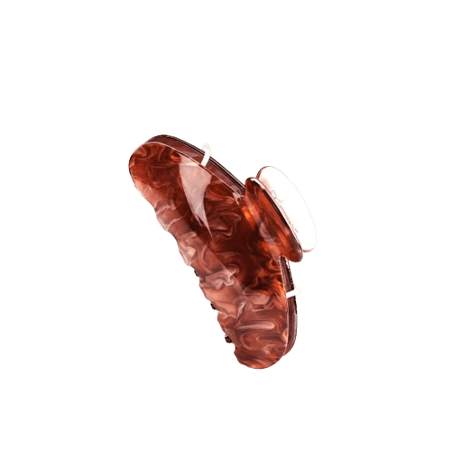 Kitsch Recycled Acrylic Marble Claw Clip - Brunette