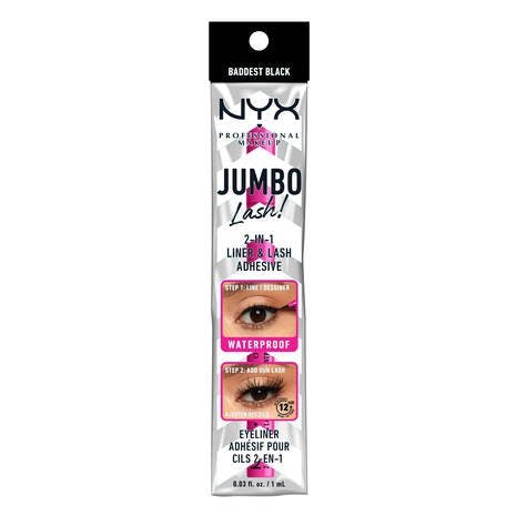 NYX Professional Makeup Jumbo Lash! 2-in-1 Liner & Lash Adhesive - Baddest Black 8.78g