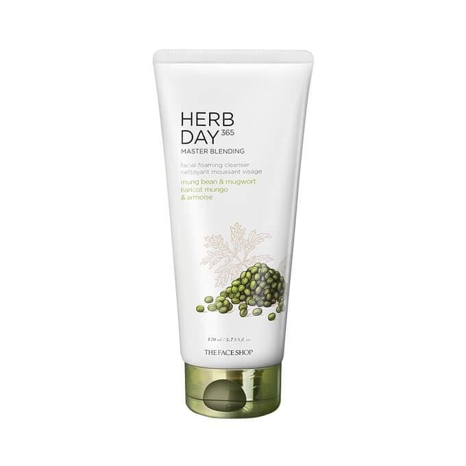 The Face Shop Herb Day 365 Master Blending Foaming Cleanser - Mung Bean & Mugwort 170ml