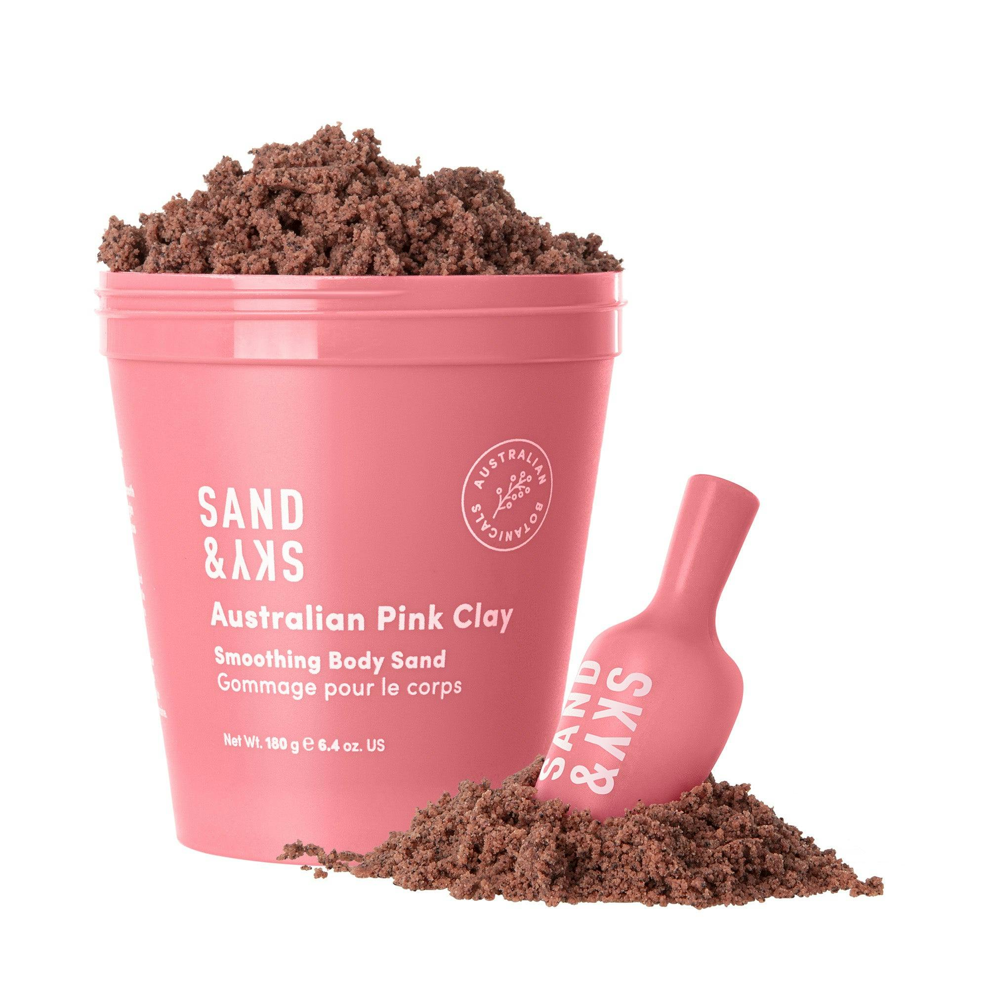 Sand & Sky Australian Pink Clay Smoothing Body Sand 180g