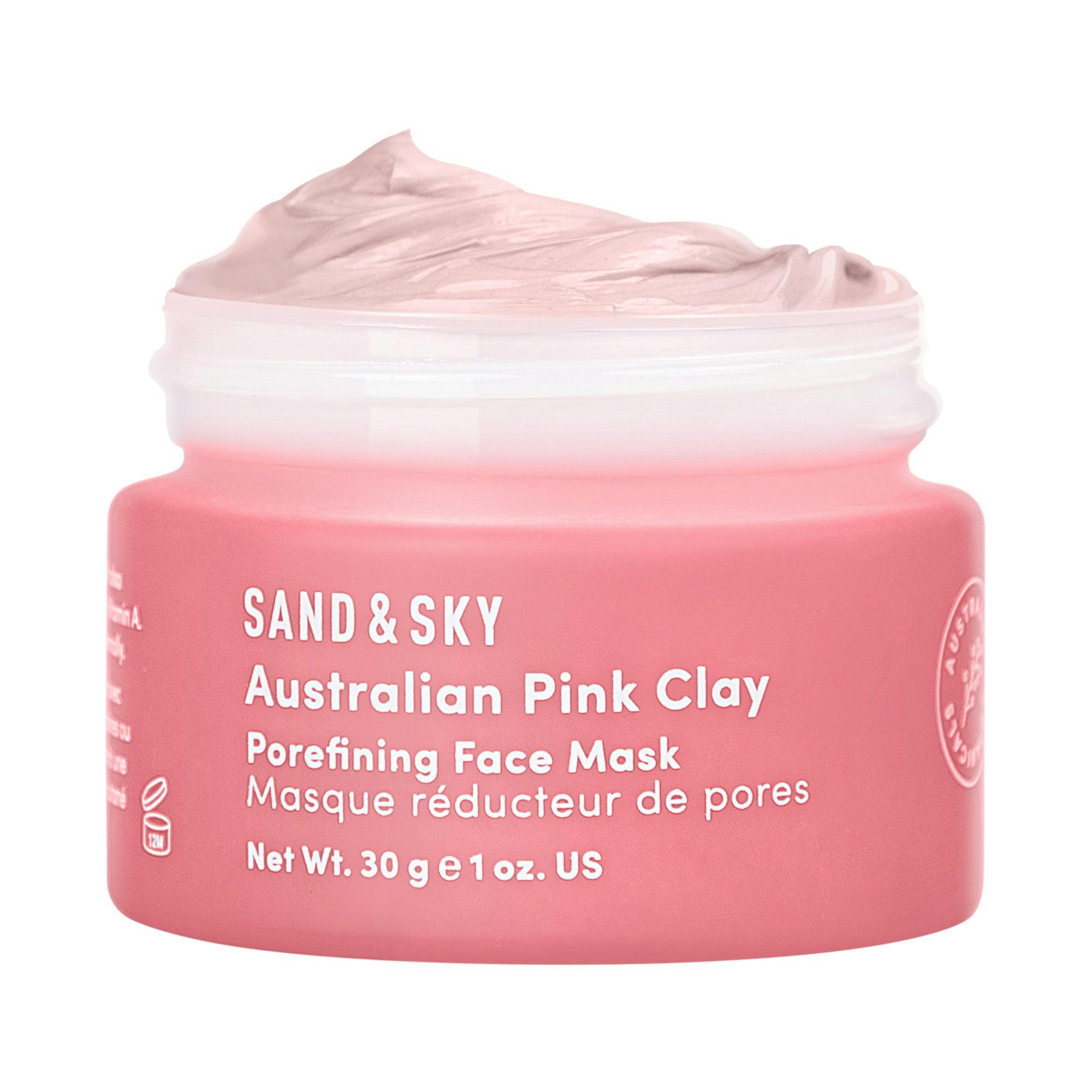 Sand & Sky Australian Pink Clay Porefining Face Mask Deluxe Travel Size 30g