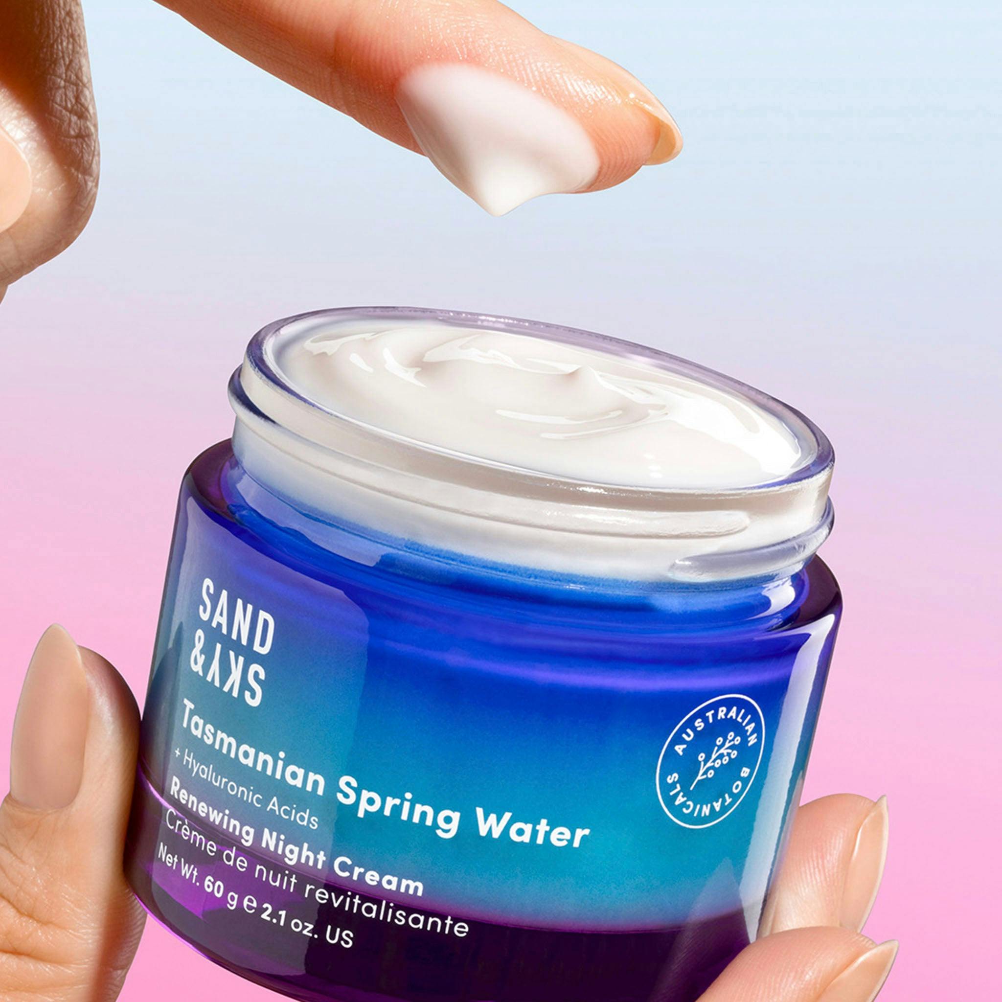 Sand & Sky Tasmanian Spring Water - Renewing Night Cream 60g
