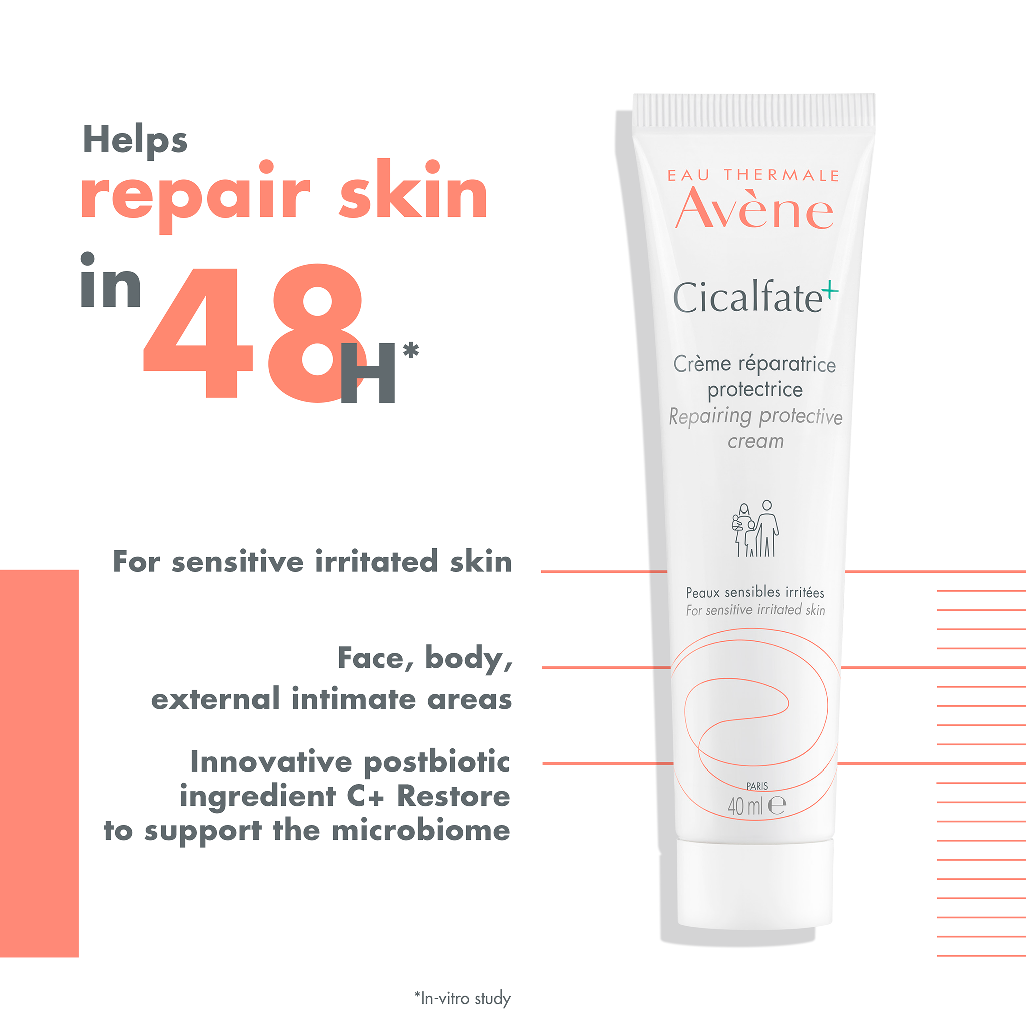 Avène Cicalfate+ Restorative Protective Cream 100ml - Multi-purpose Repair Cream