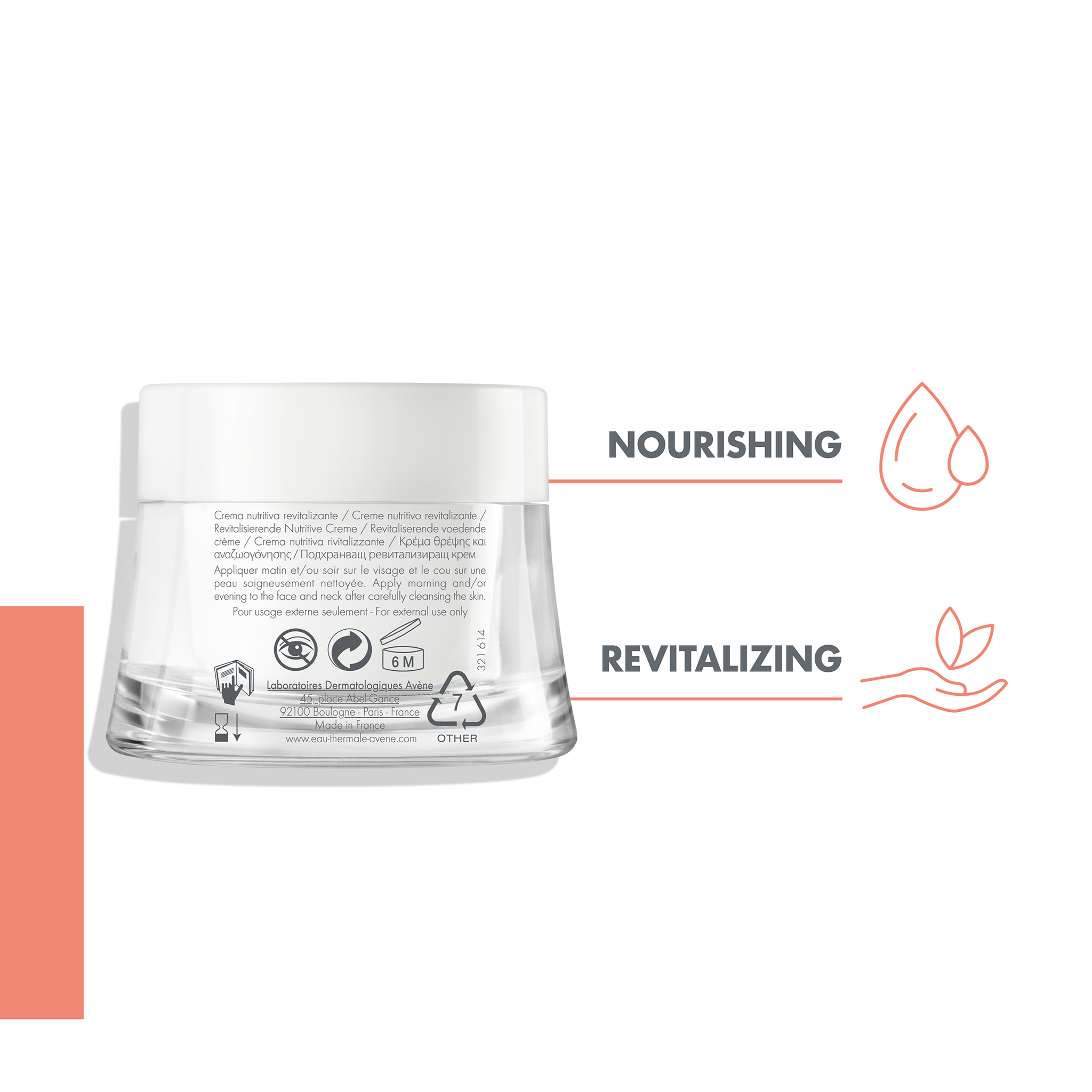 Avène Revitalising Nourishing Cream 50ml - Moisturiser for Dry Sensitive Skin