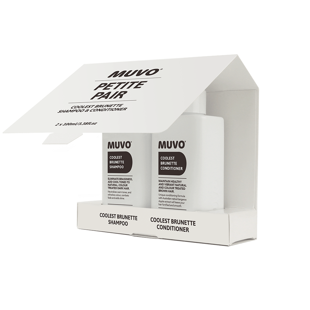 MUVO Coolest Brunette Shampoo and Conditioner 100ml Petite Pairs