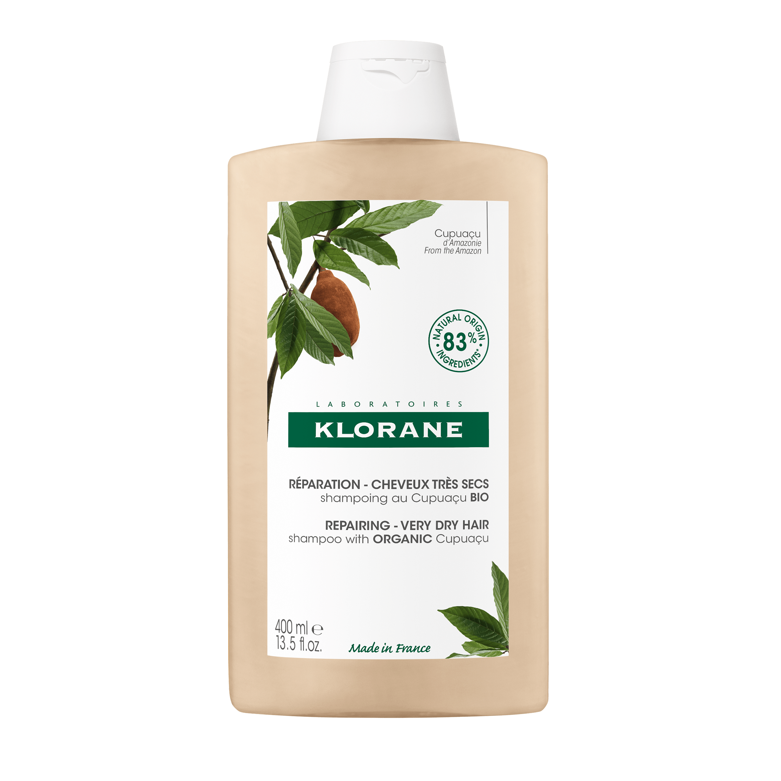 Klorane Intense Repairing Shampoo with Organic Cupuacu 400ml