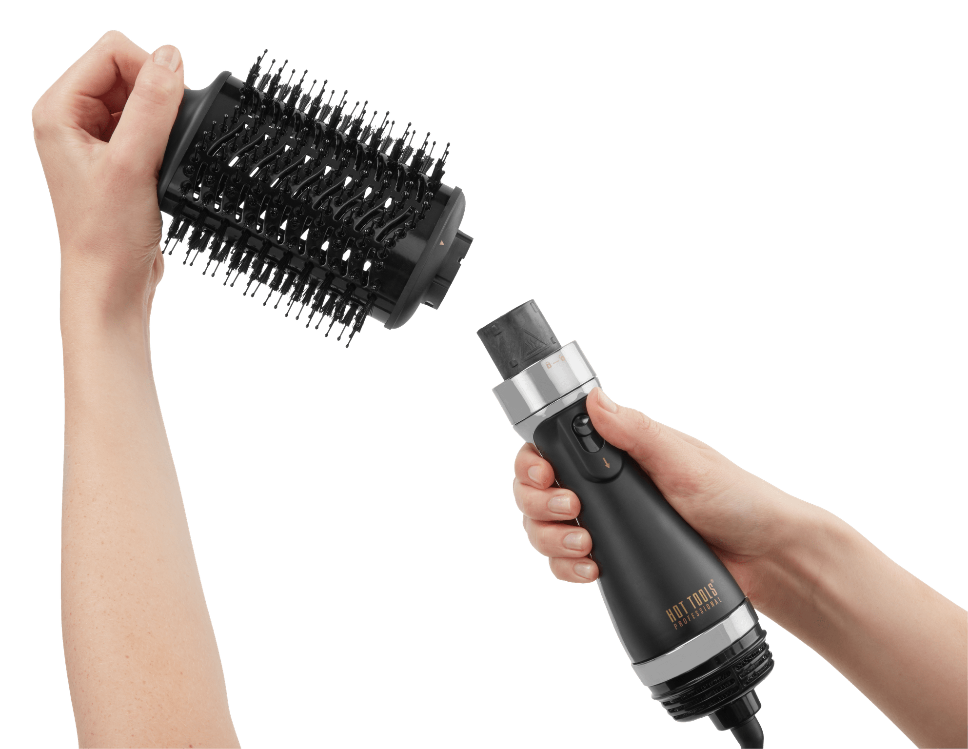 Hot Tools Volumiser One-Step Blowout Brush - Dual Detachable Attachments
