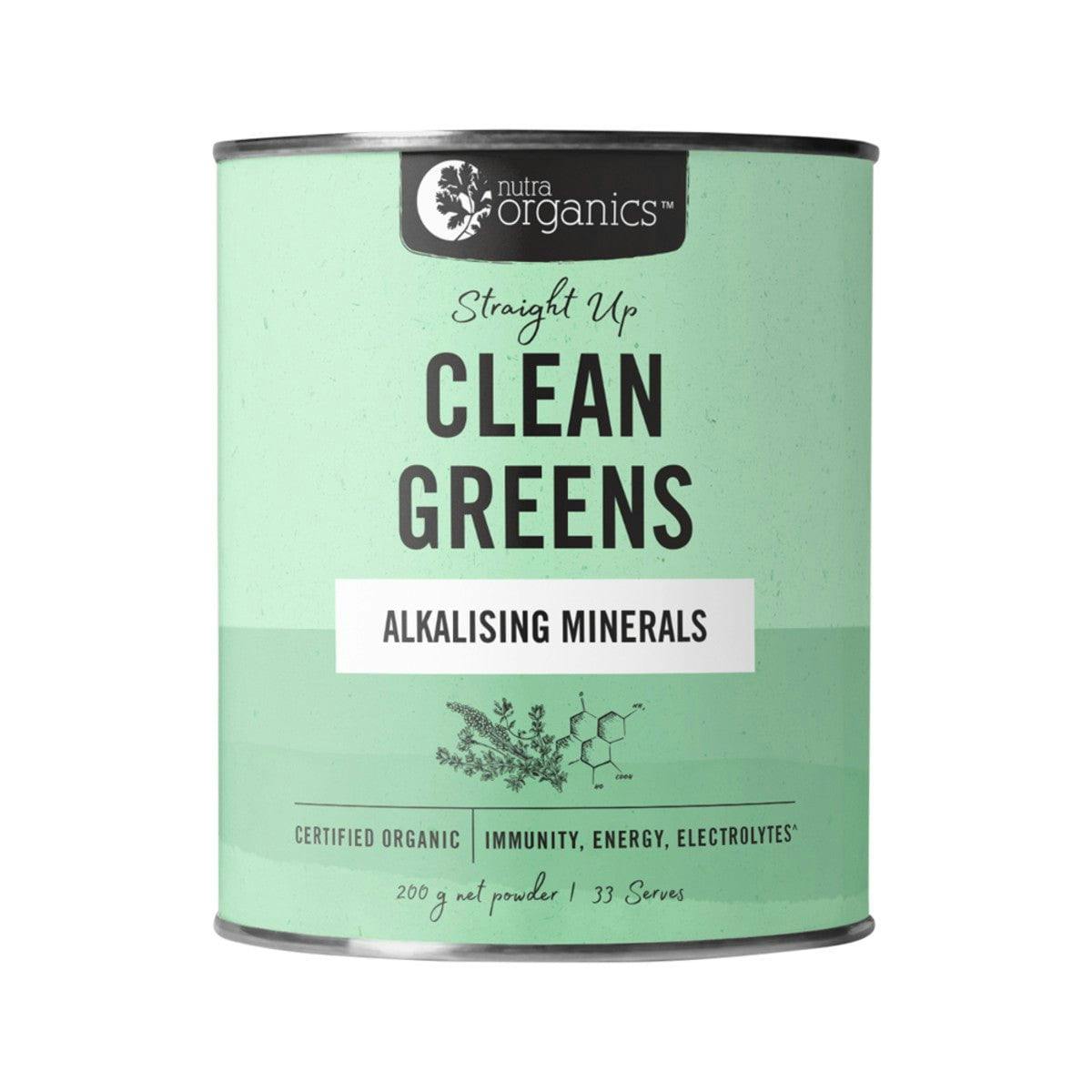 Nutra Organics Clean Greens Straight Up 200g