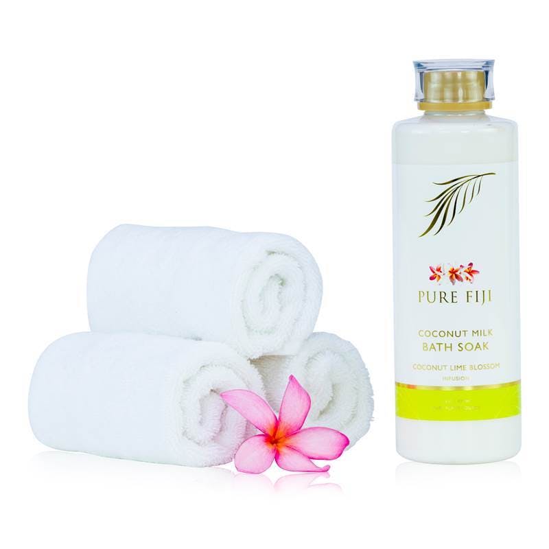 Pure Fiji Coconut Milk Bath Soak - Coconut Lime Blossom Infusion 472ml