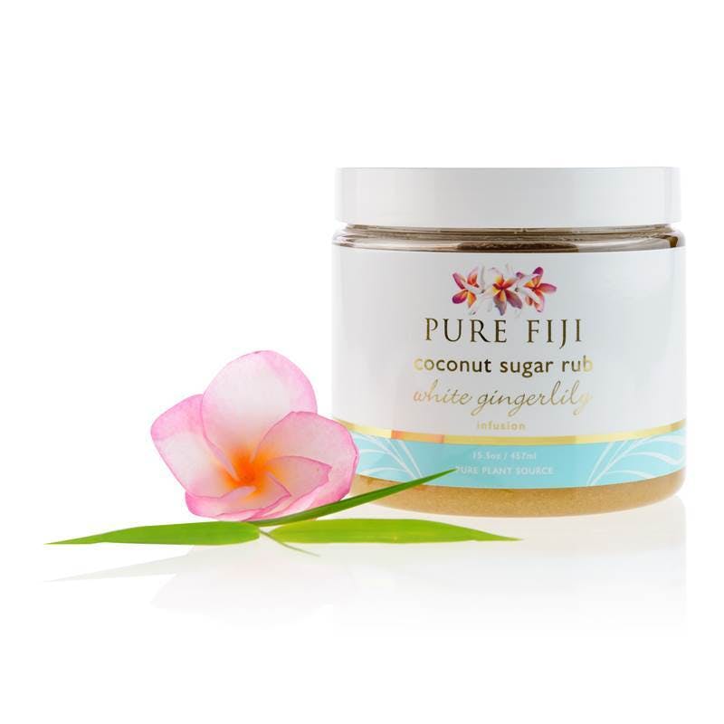 Pure Fiji Coconut Sugar Rub - White Gingerlily Infusion 457ml