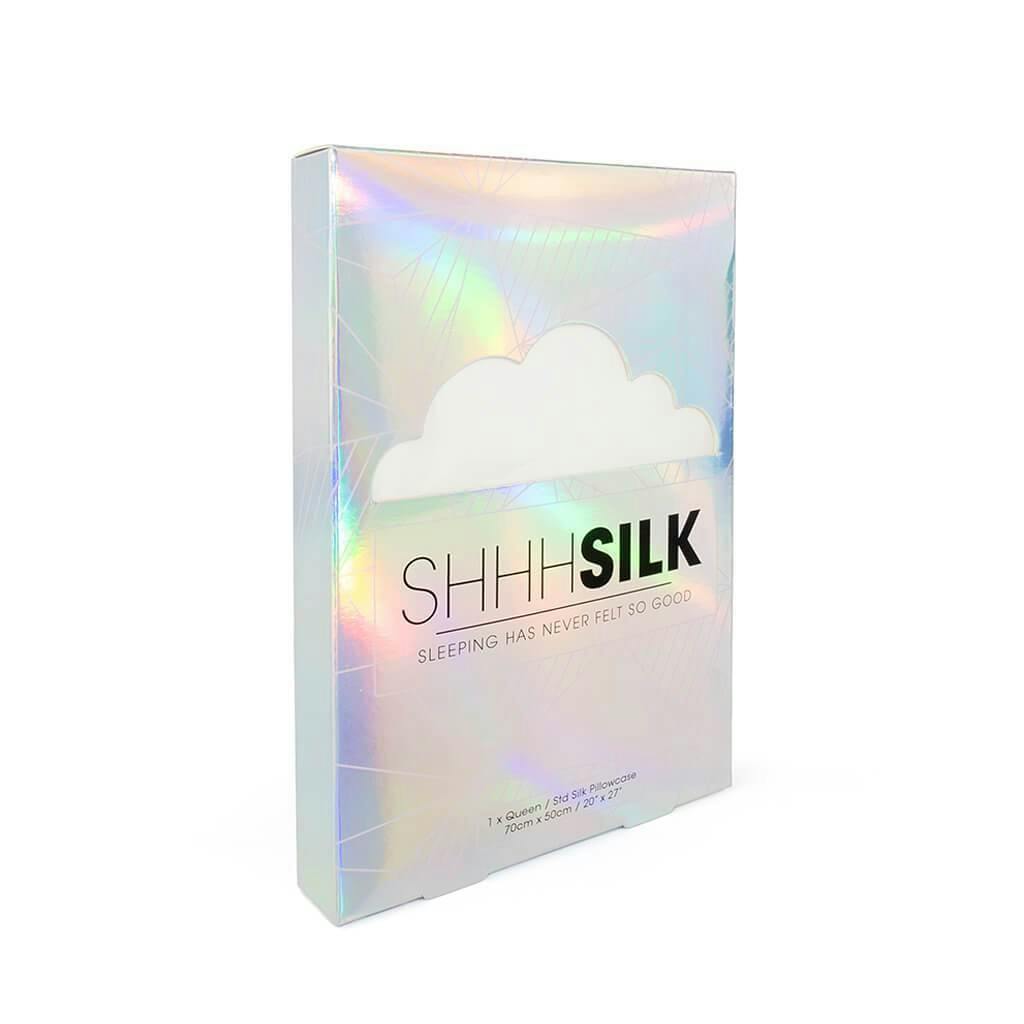 Shhh Silk Off White Silk Pillowcase - Queen Size