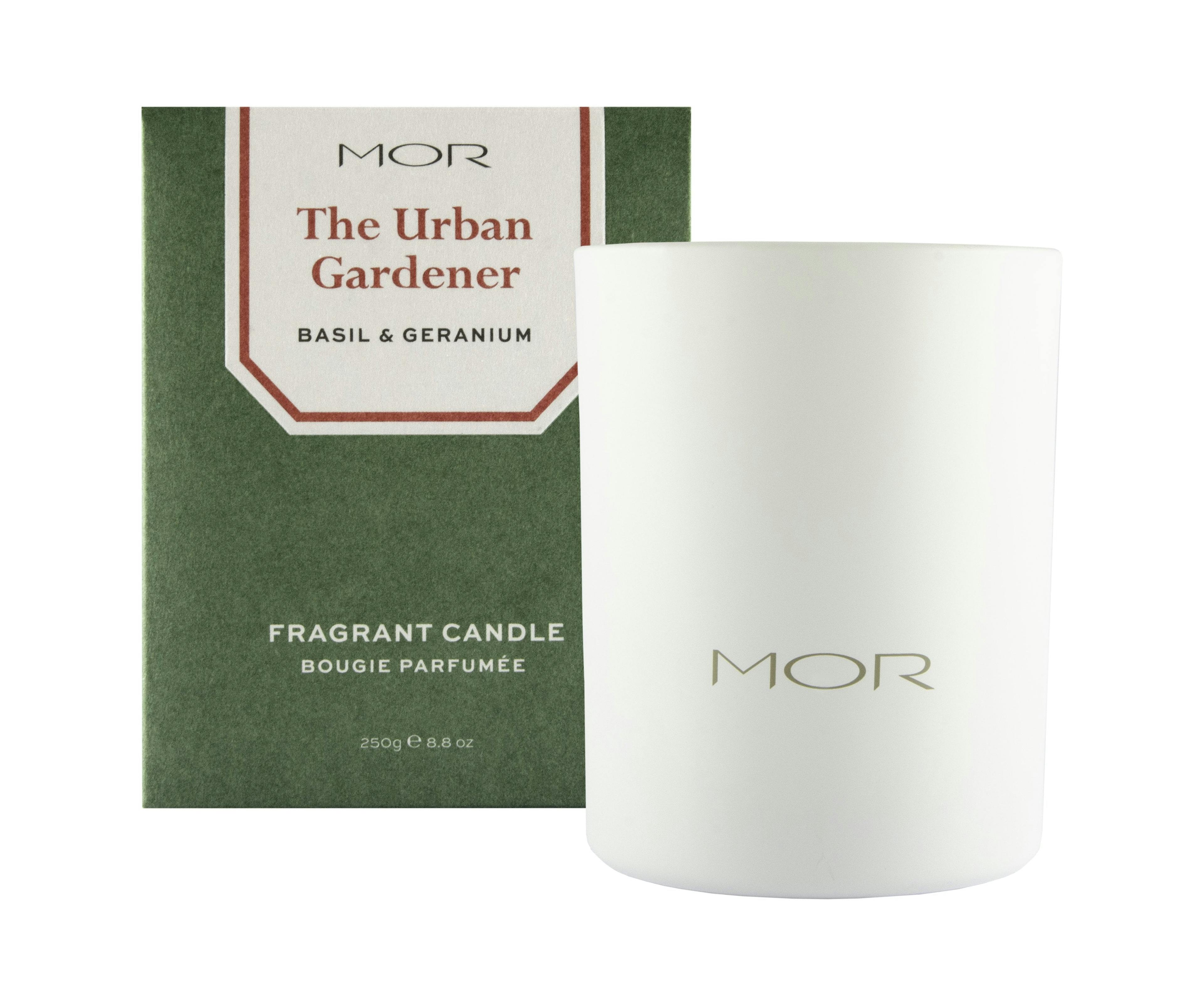 MOR Scented Home Library The Urban Gardener, Basil & Geranium Fragrant Candle