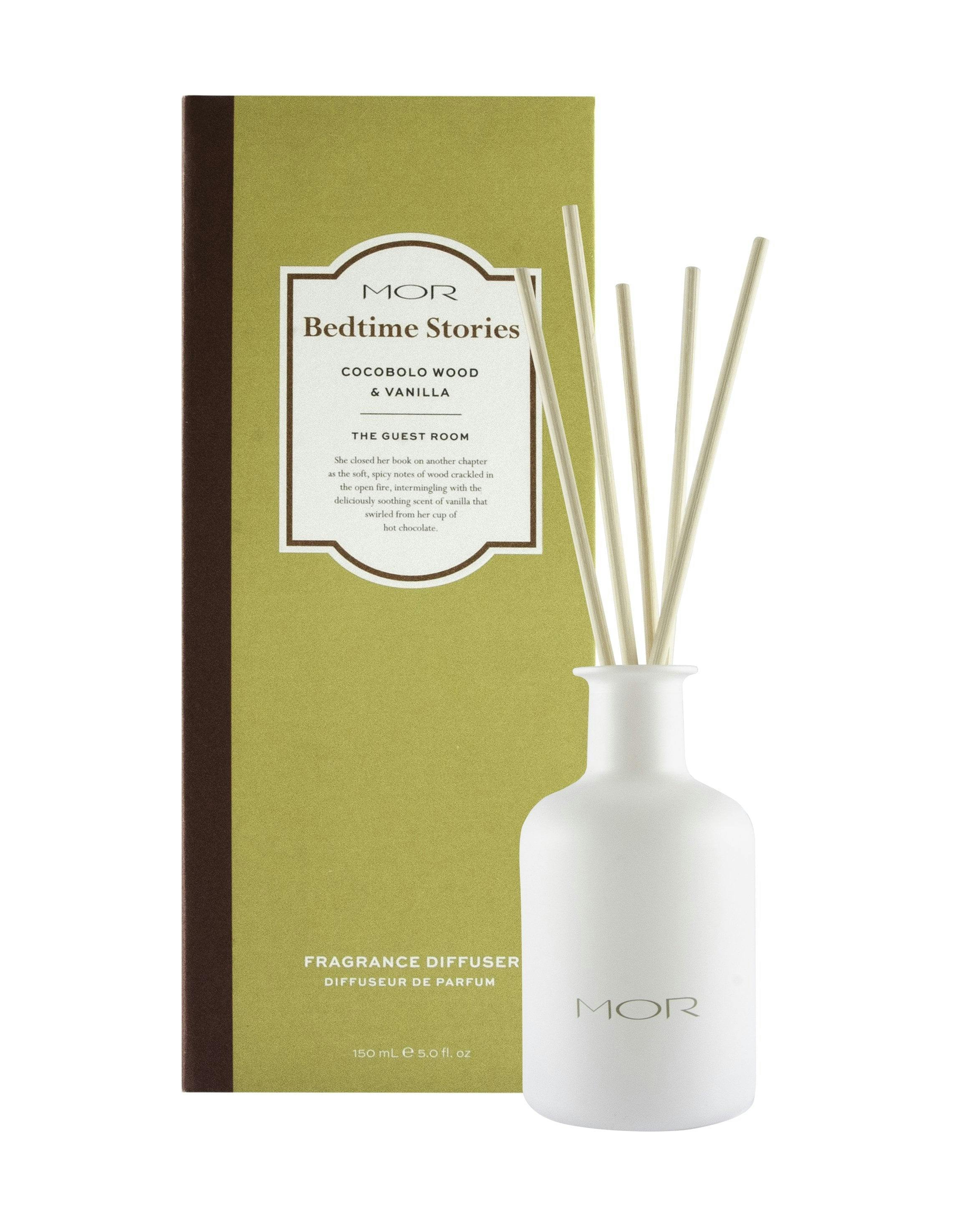 MOR Scented Home Library Bedtime Stories, Cocobola Wood & Vanilla Reed Diffuser