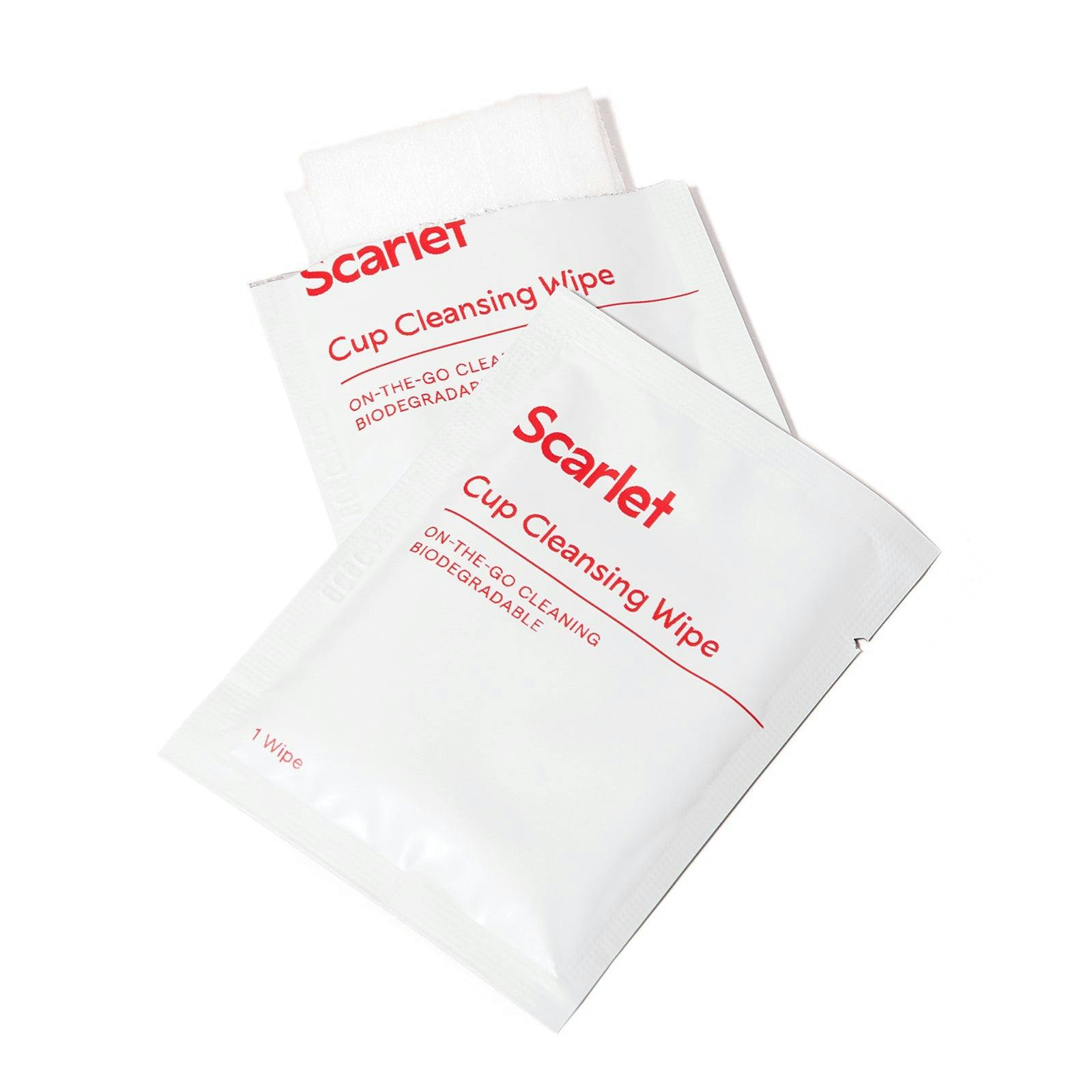 Scarlet On-The-Go Cup Cleansing Wipes - 10 pack