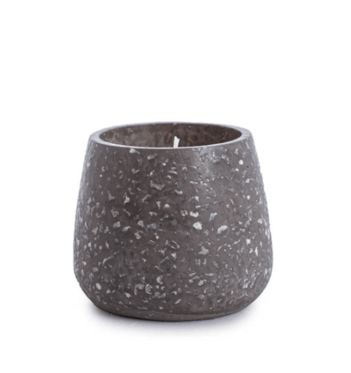 Koch & Co Terrazzo Ambergris Grey Medium Scented Candle