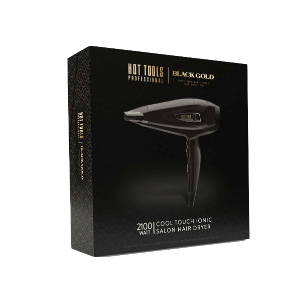 Hot Tools Black Gold Cool Touch Ionic Salon Hair Dryer