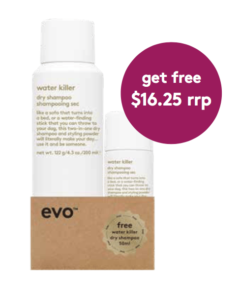 Evo Water Killer Dry Shampoo 200ml + Free Dry Shampoo 50ml