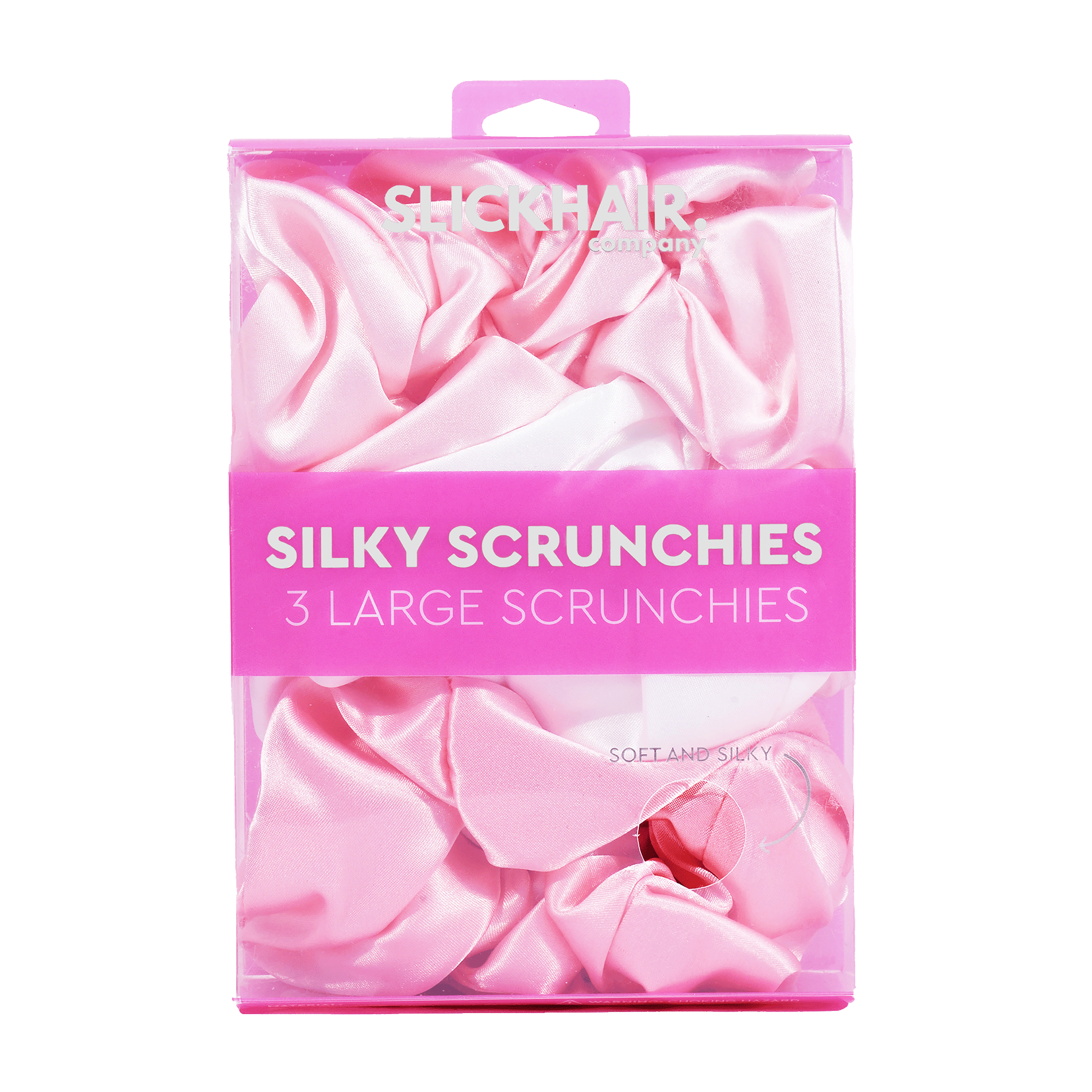 Slick Hair Co. Vegan Silk Scrunchies 3 Pack