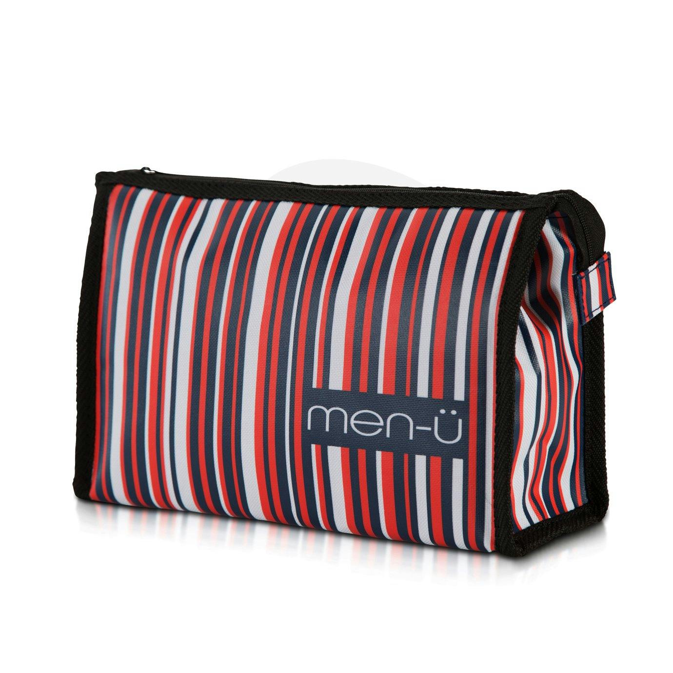 men-ü Stripes Toiletry Bag (Blue Red White)