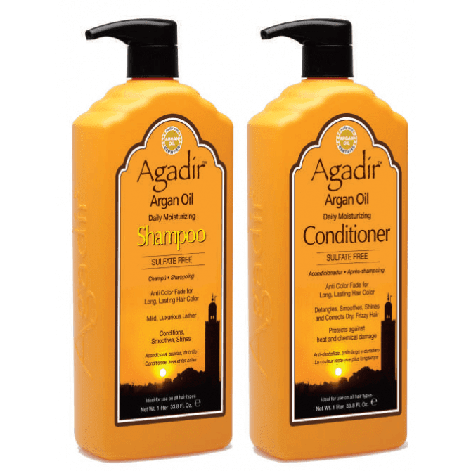 Agadir Argan Oil Daily Moisturizing Shampoo and Conditioner 1000ml Bundle